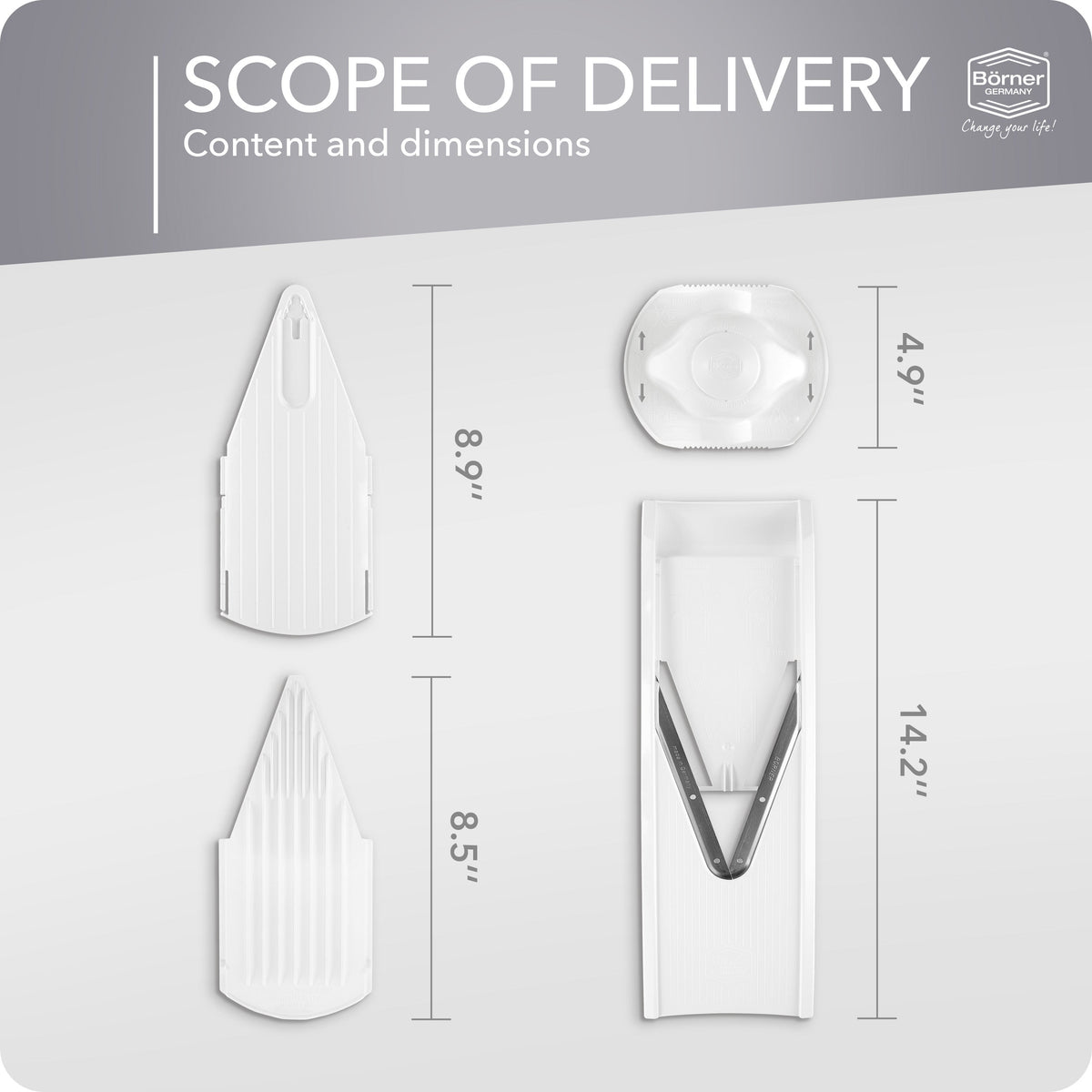 Börner V1 Classic Line Mandoline Slicer Basic Set
