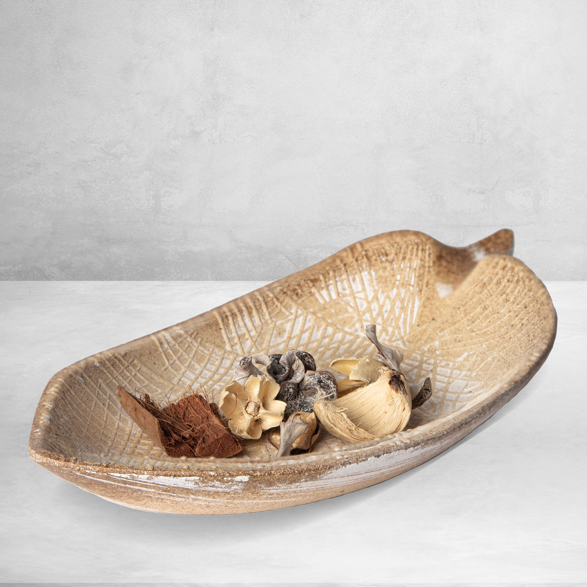 Leaf-Shaped MDF Decorative Tray