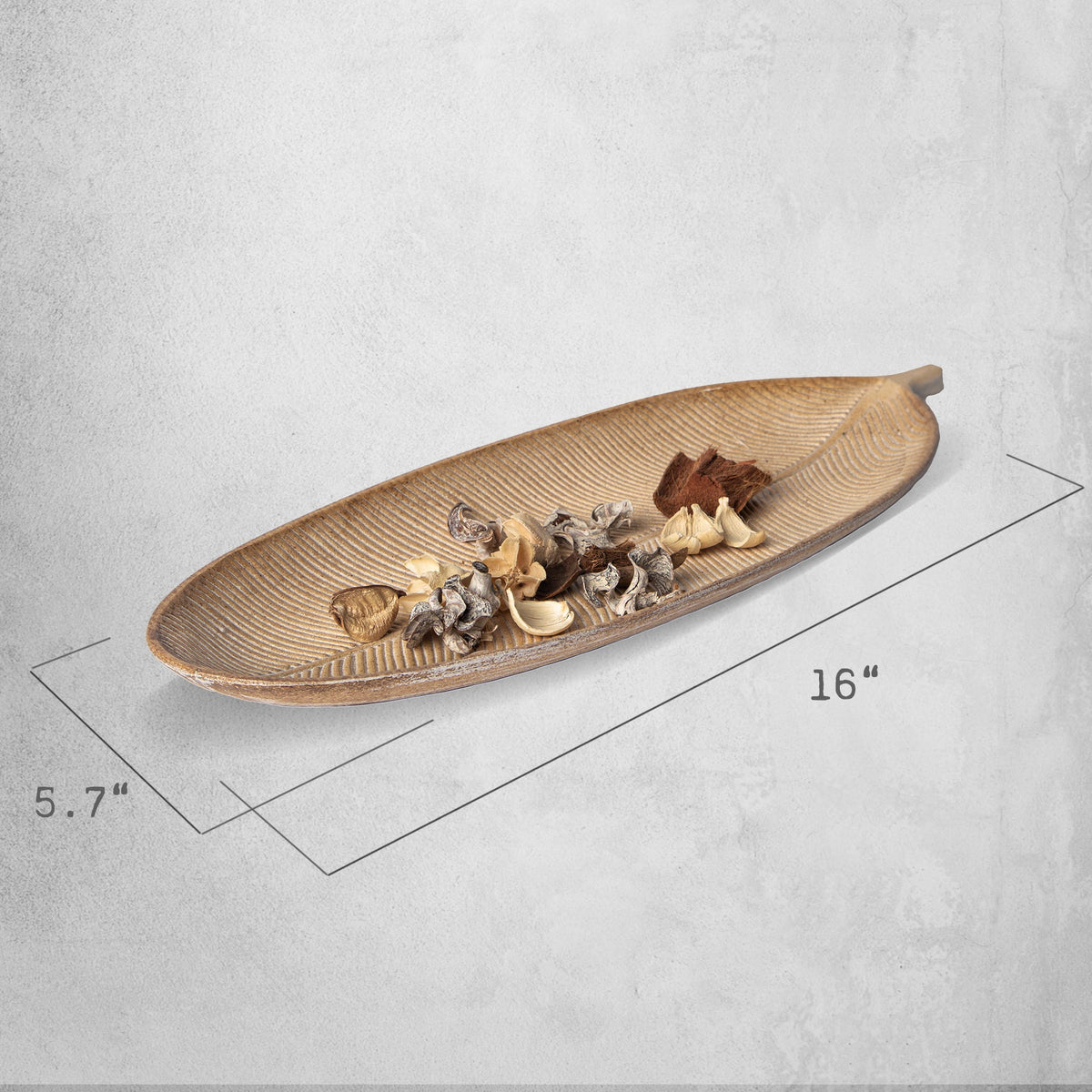 Leaf Design MDF Decorative Tray