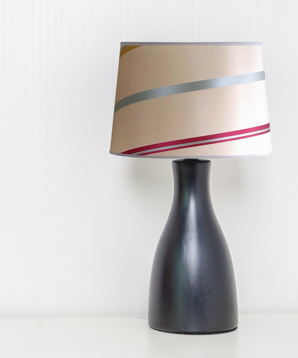 Laura Ashley Juliette Striped Raw Silk Drum Lamp Shade, 14"W x 10"H