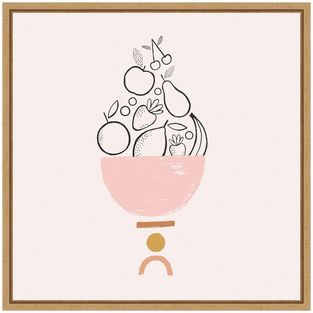 Sylvie Bowl of Fruitness Framed Canvas by Duchess Plum