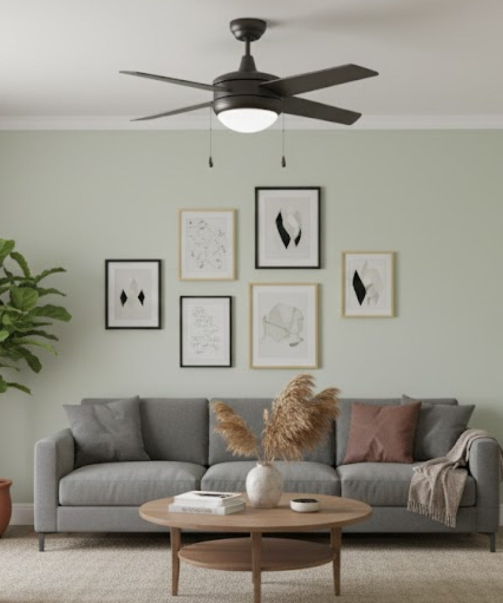 RP Lighting Europa IV 52" 4-Blade Ceiling Fan with Integrated LED Light, Oil Rubbed Bronze Finish