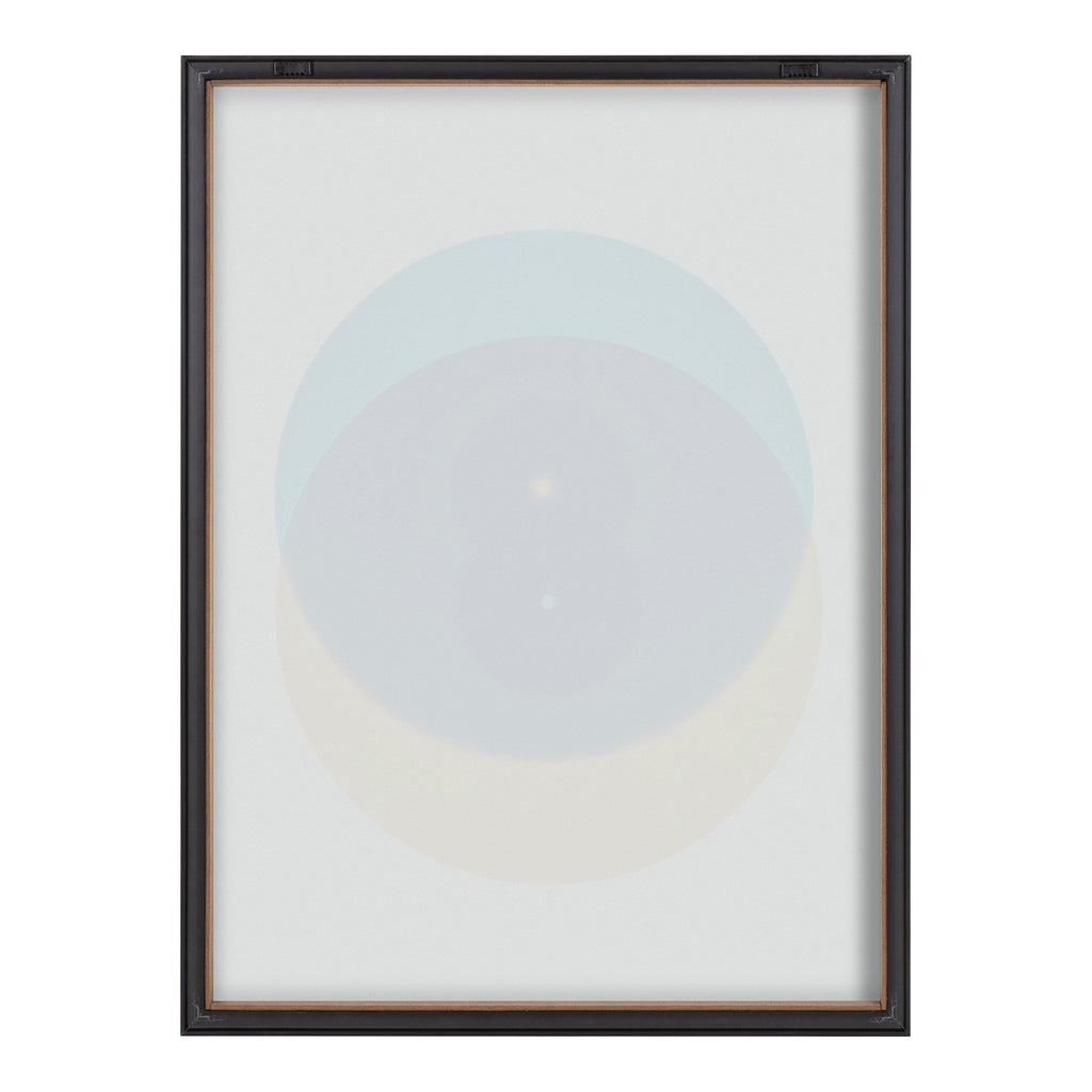 Blake Colorful Records Blue Yellow Framed Printed Glass by Emiko and Mark Franzen of F2Images