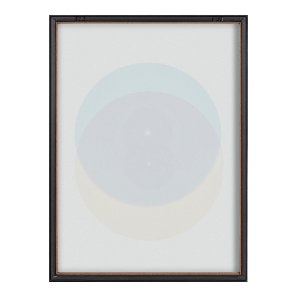 Blake Colorful Records Blue Yellow Framed Printed Glass by Emiko and Mark Franzen of F2Images