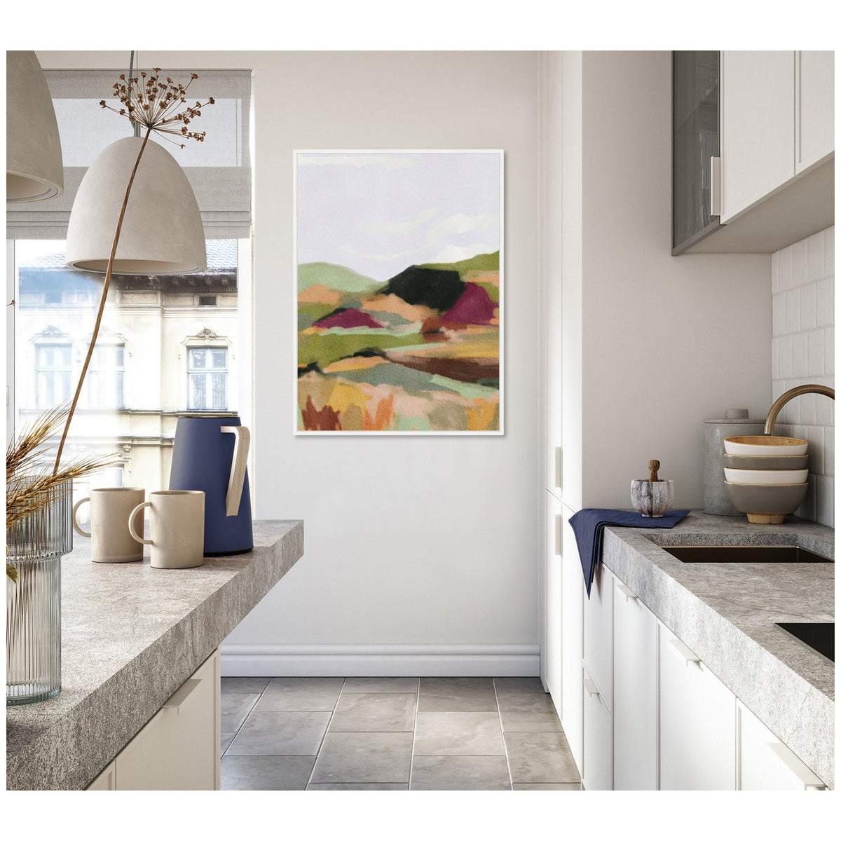 Sylvie Dreamy Landscape Framed Canvas by Nikita Jariwala