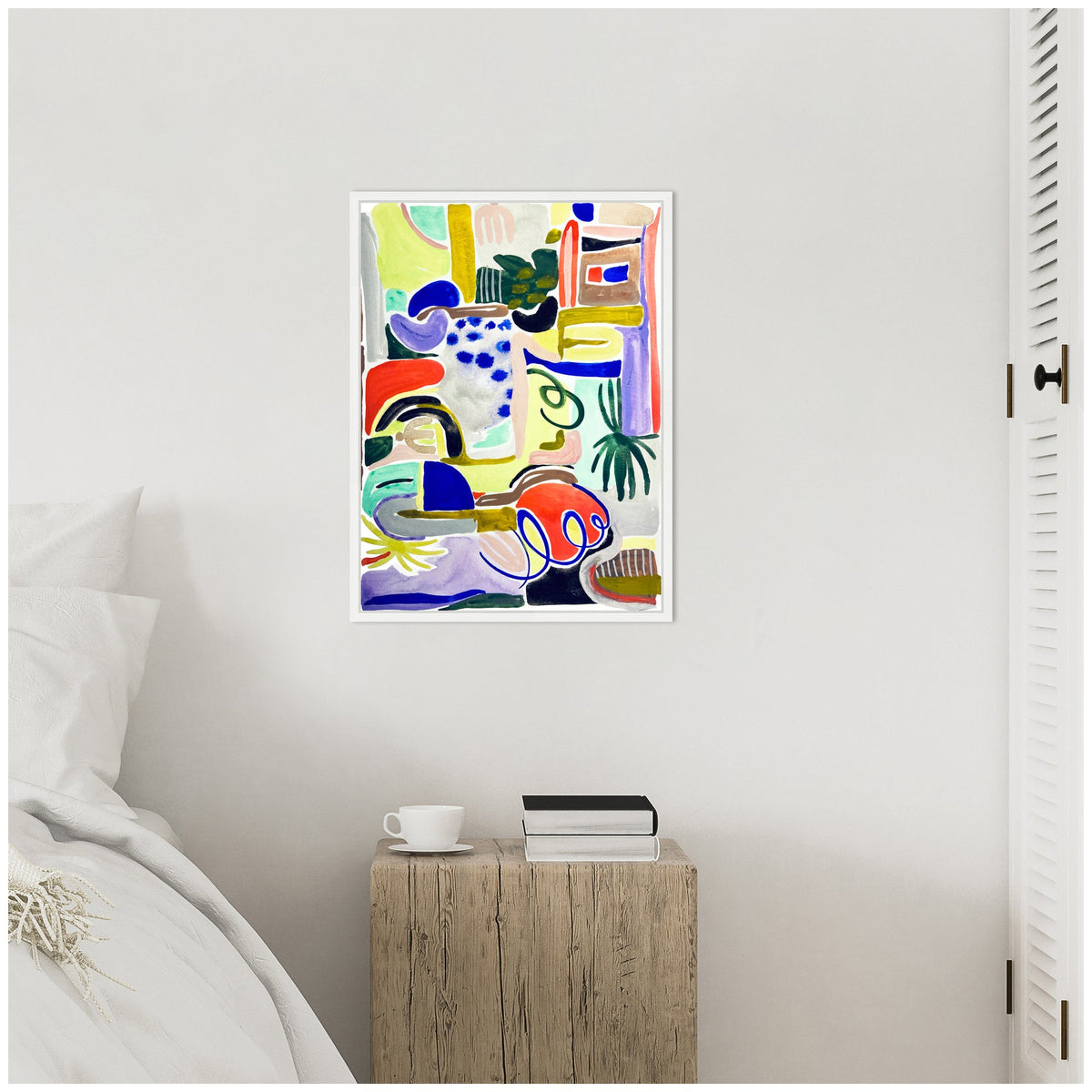 Sylvie Abstract 07 Framed Canvas by Emma Daisy