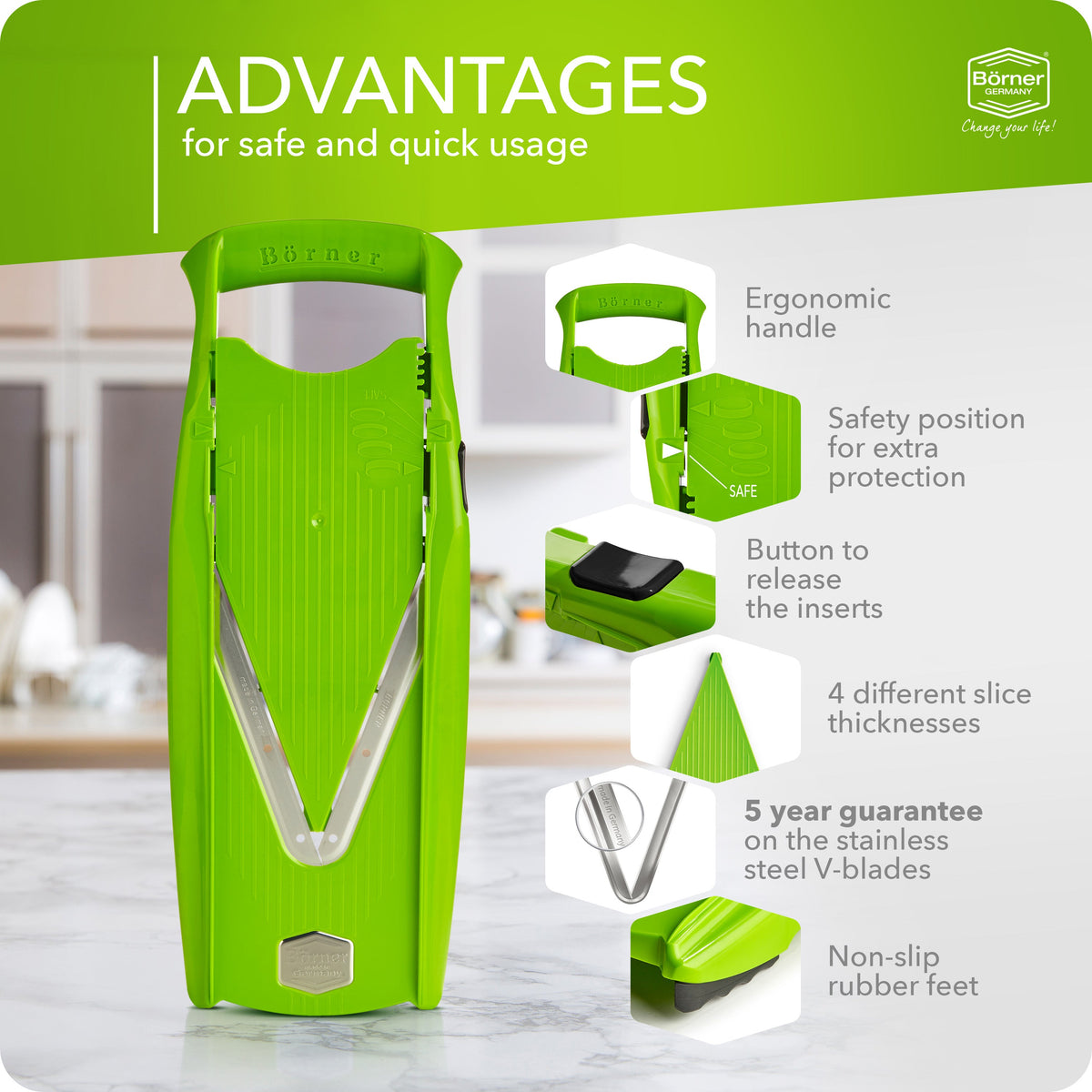 Börner V5 Power Line Mandoline Slicer Basic Set