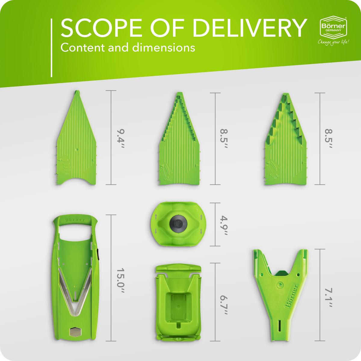 Börner V5 Power Line Mandoline Slicer Professional Set