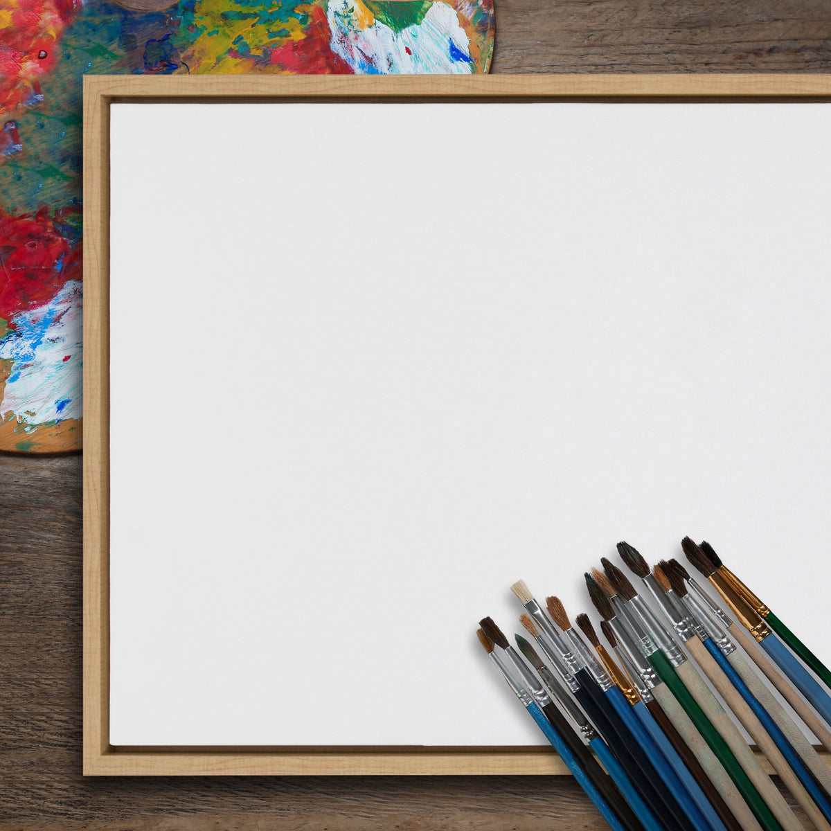 Sylvie Blank Framed Canvas 18x40