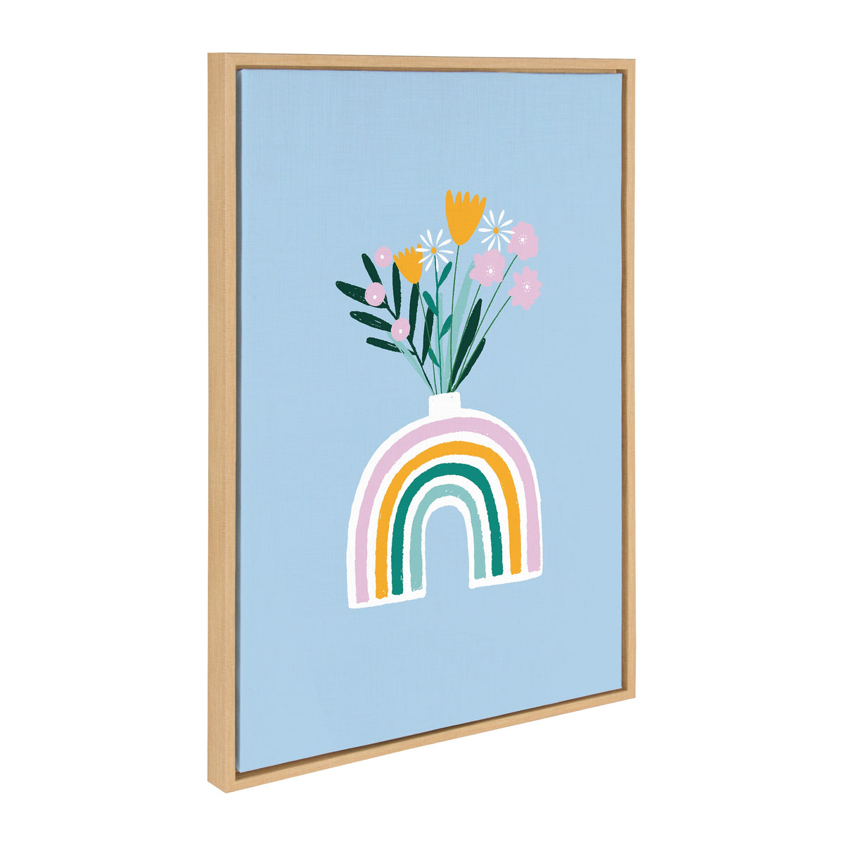 Sylvie Happy Flowers Framed Canvas by Duchess Plum