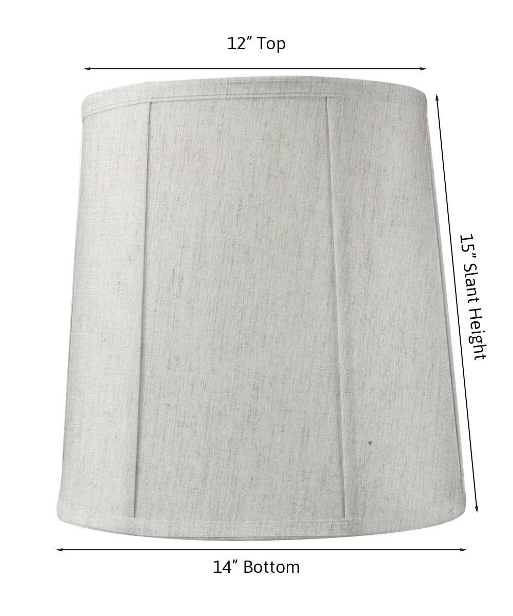 Home Concept Softback Drum Lamp Shade Textured Oatmeal Fabric - 14"W x 15" Slant Height