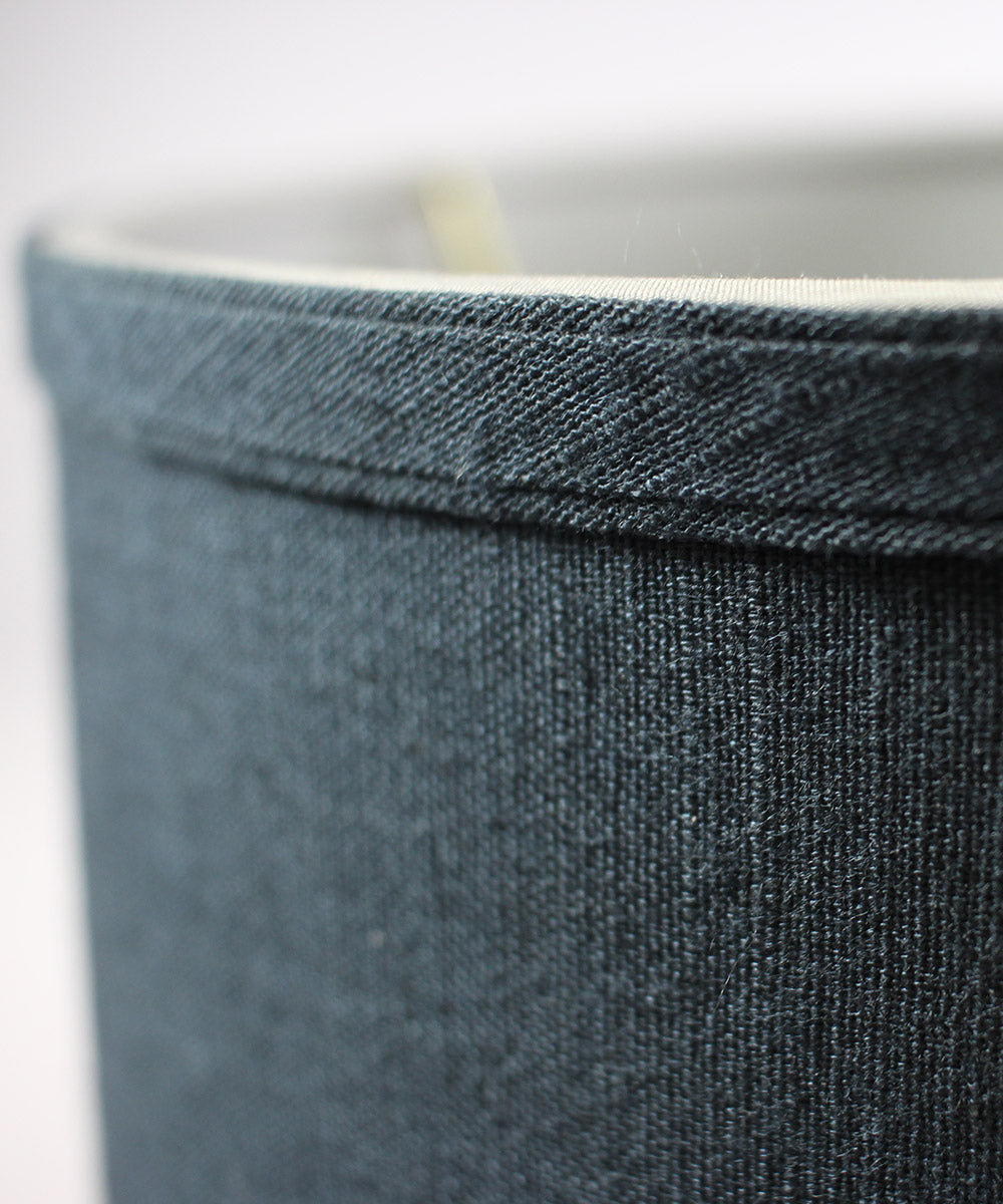 Home Concept Drum Lamp Shade Textured Slate Navy Blue - 12"W x 12"H