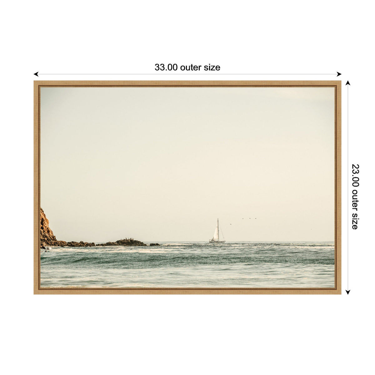 Sylvie Sailing the Pacific Framed Canvas by Alicia Bock