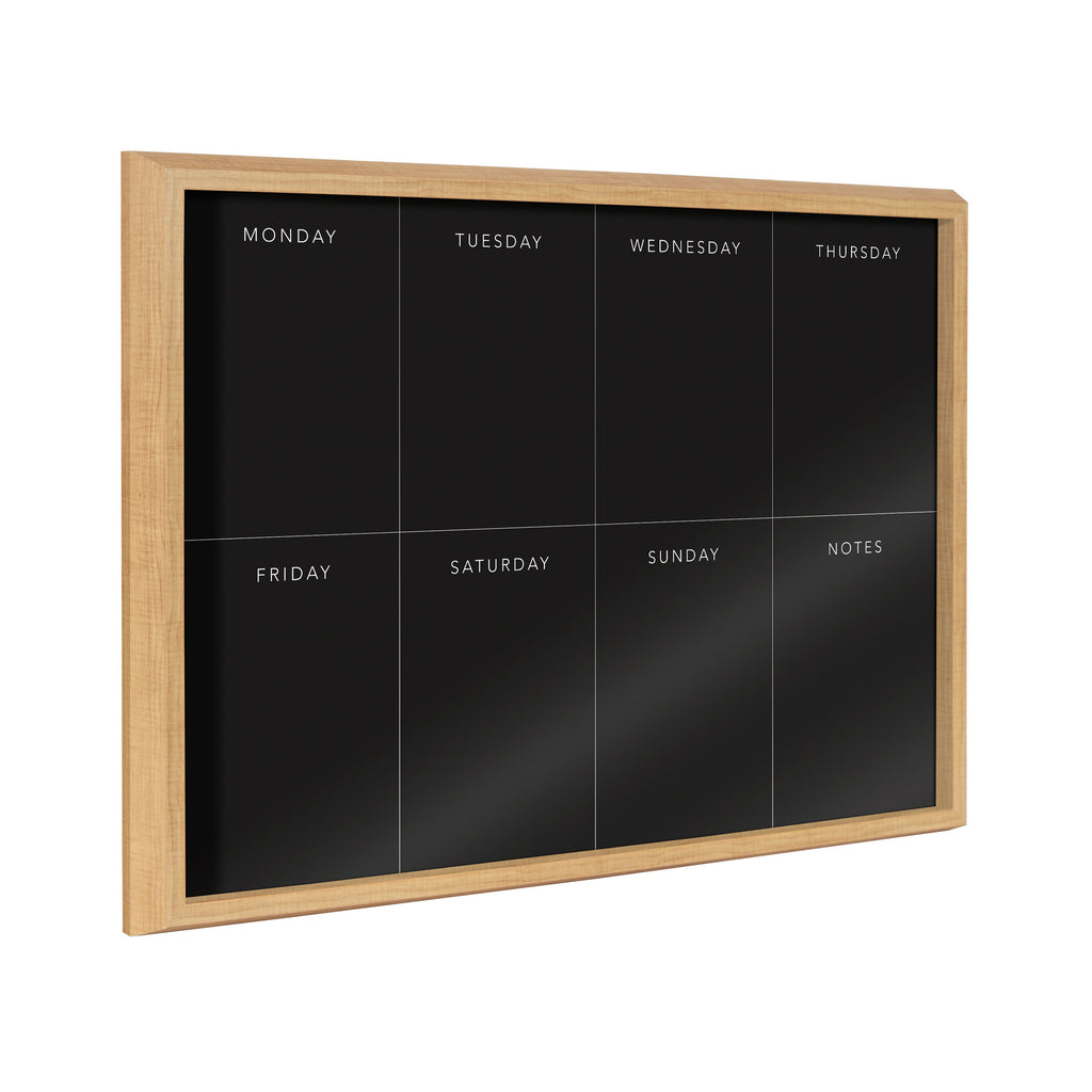 Blake This Week Black Framed Glass Dry-Erase Weekly Planner by The Creative Bunch Studio