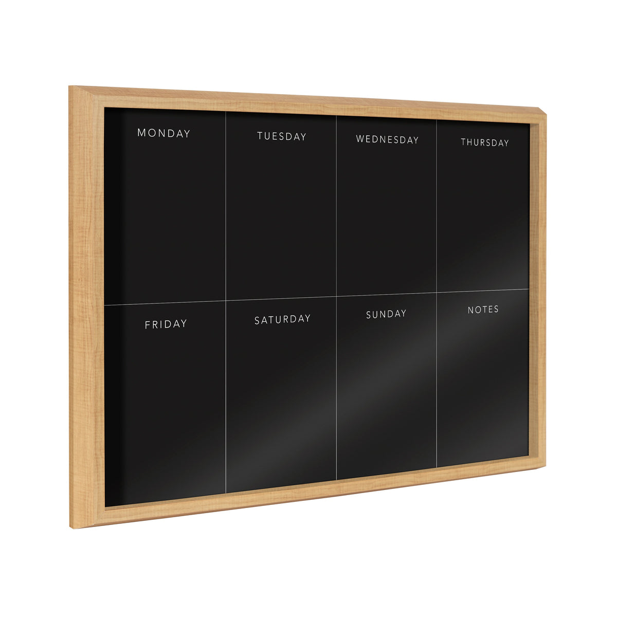 Blake This Week Black Framed Glass Dry-Erase Weekly Planner by The Creative Bunch Studio