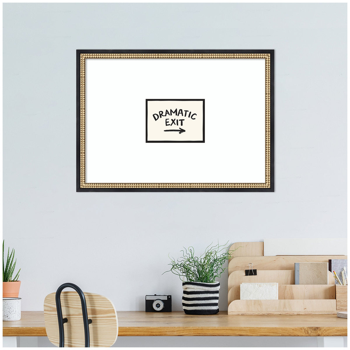 Dramatic Exit Entryway Sign by Lucky Guava Framed Wall Art Print