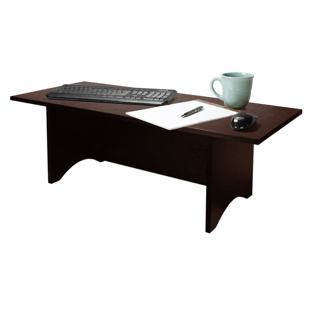 Miracle Desk Portable Standing Desk Converter, Dark Red Cocoa, 12"H