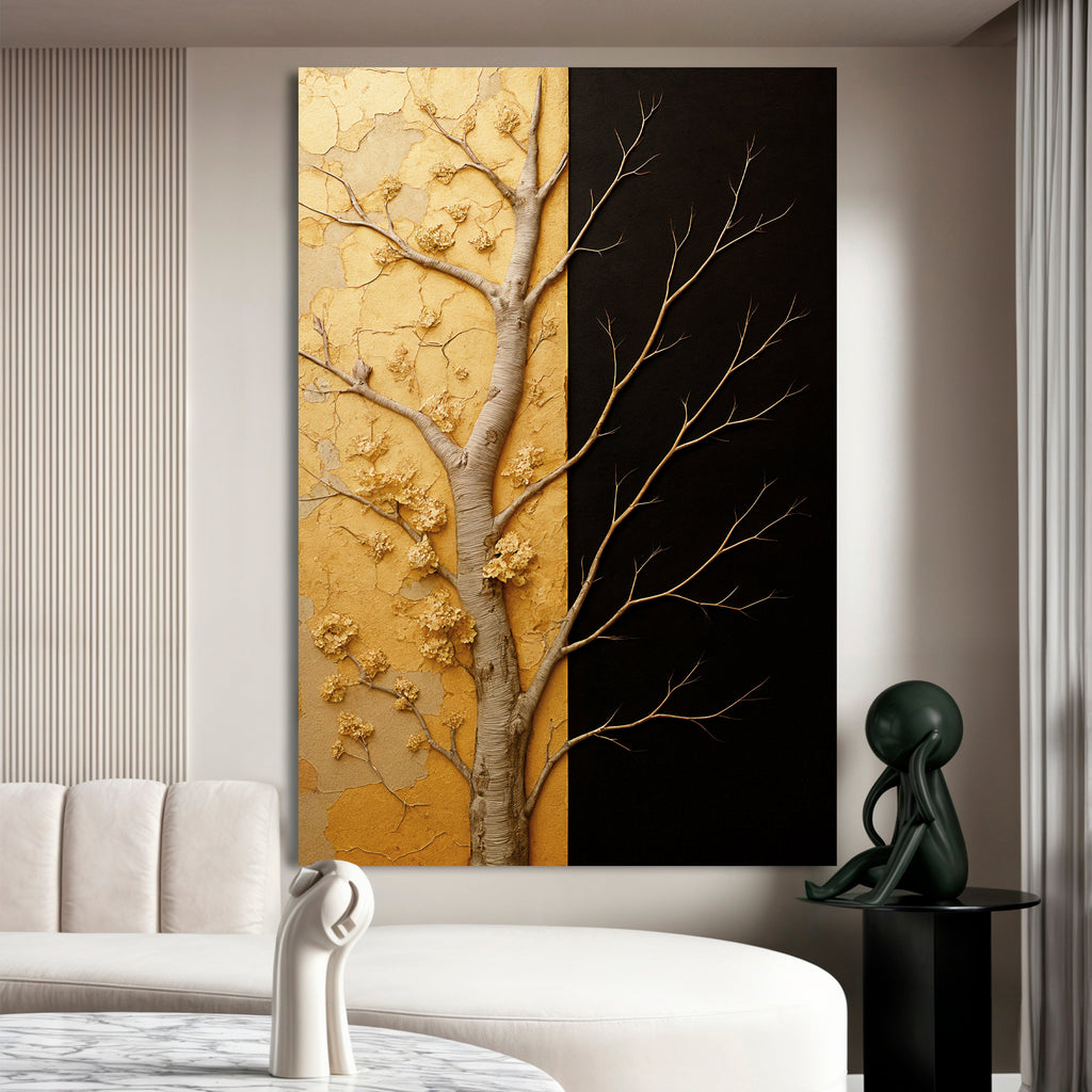 Golden Eclipse Canvas Wall Art