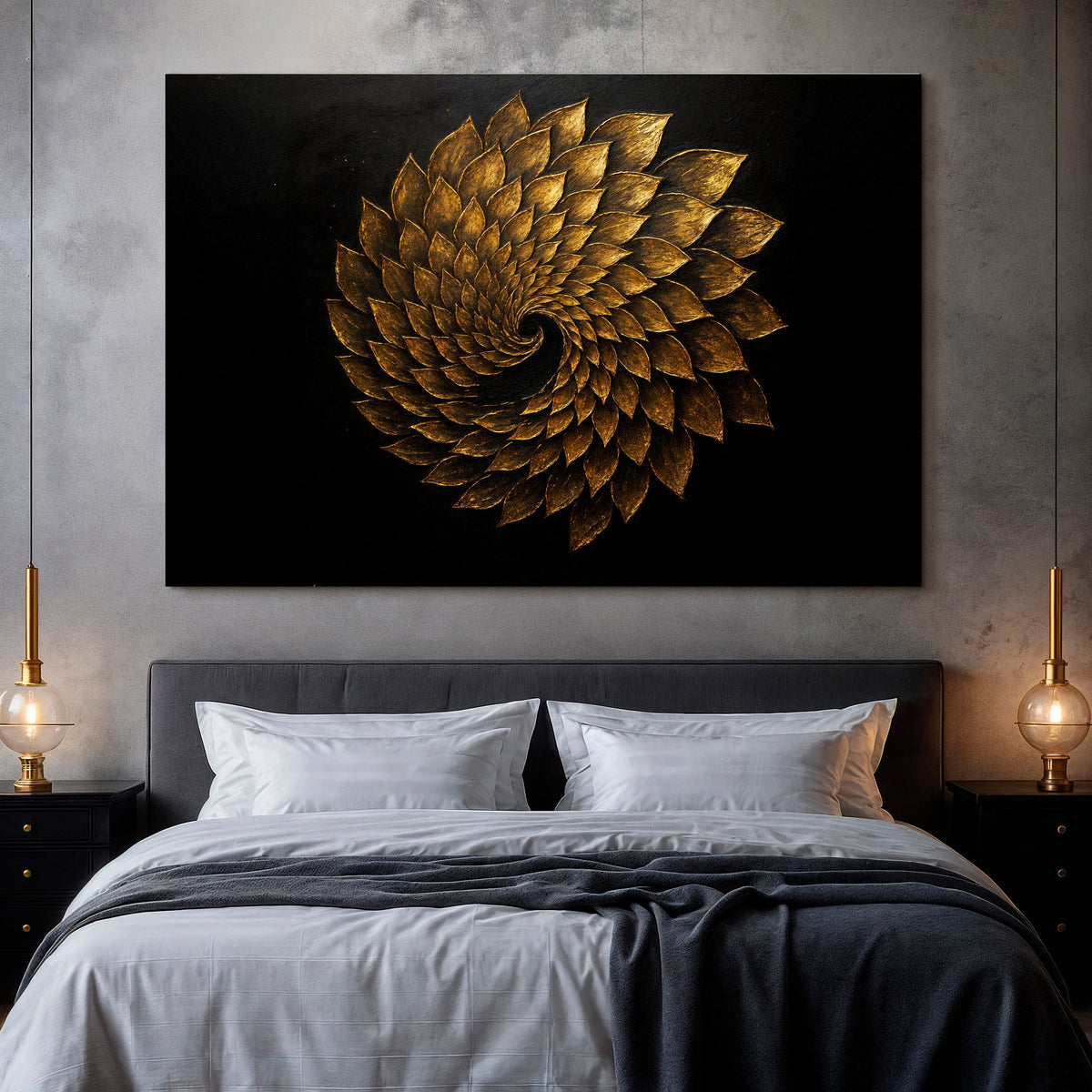 Winged Harmony Abstract Canvas Wall Art