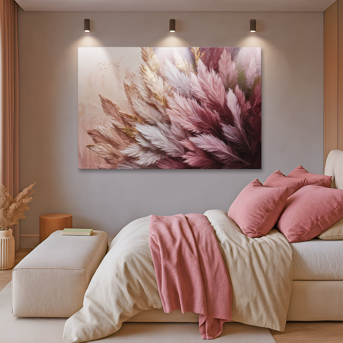 Feather Symphony Canvas Wall Art