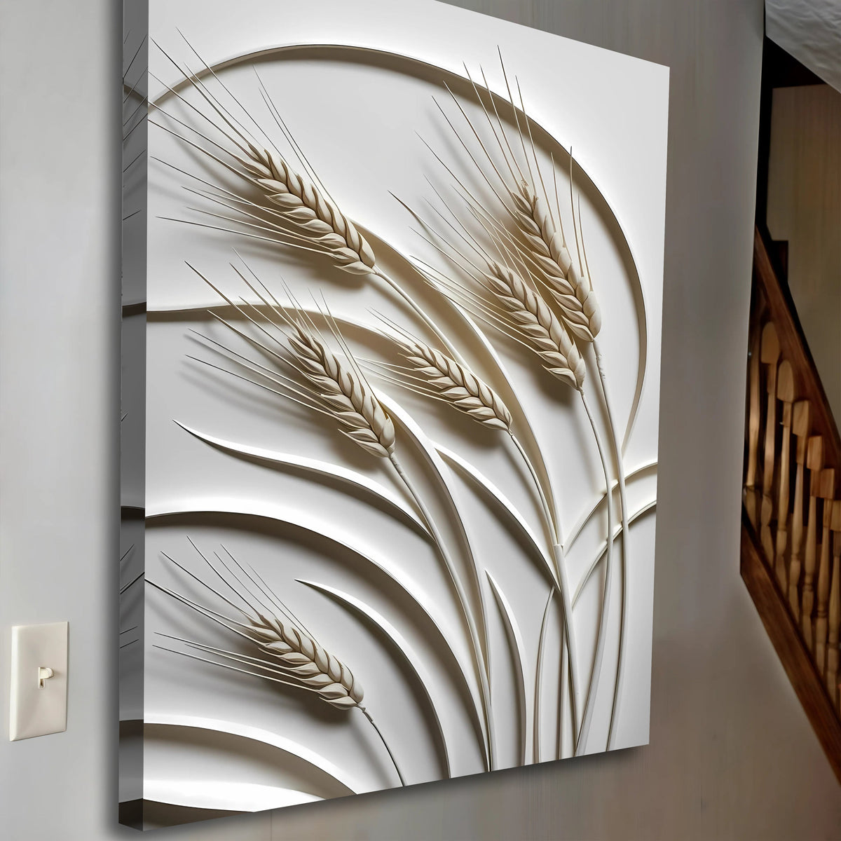 Minimalist Wheat Canvas Wall Art