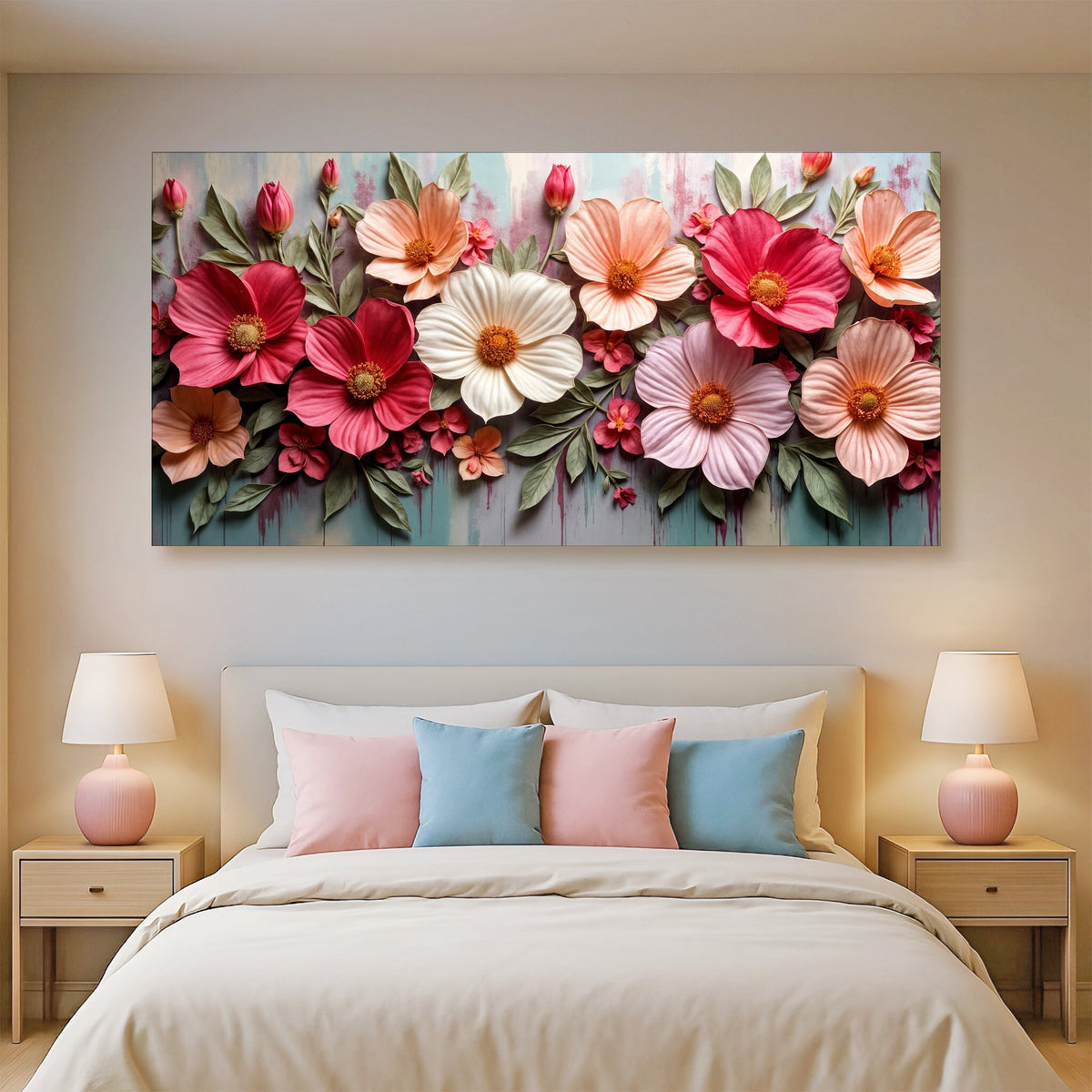 Colorful Floral Realistic Canvas Wall Art II