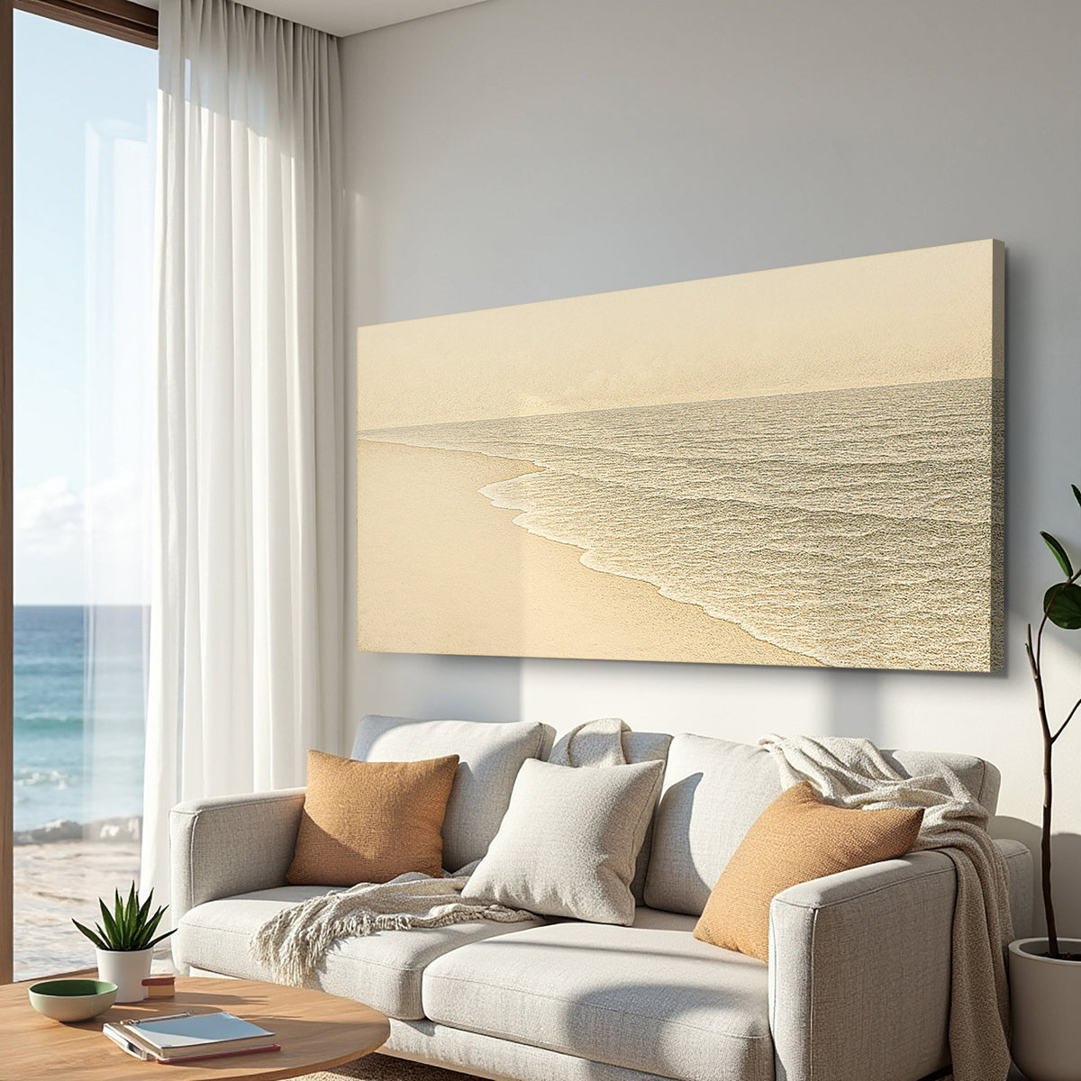 Beach Shoreline Coastal Canvas Wall Art III