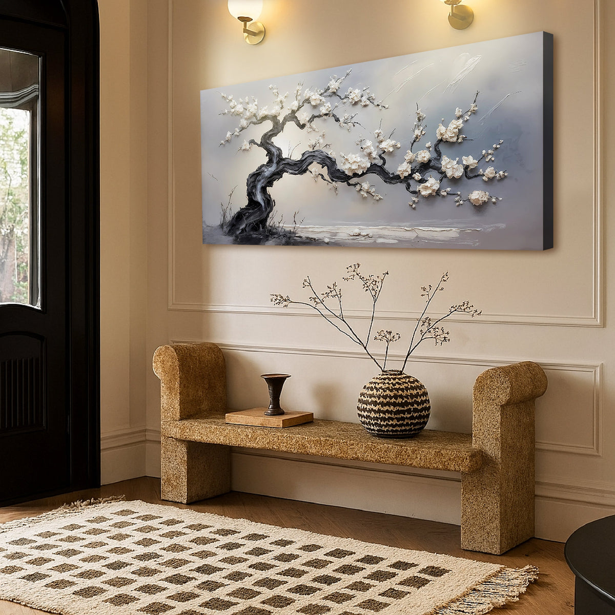 White Blossom Canvas Wall Art