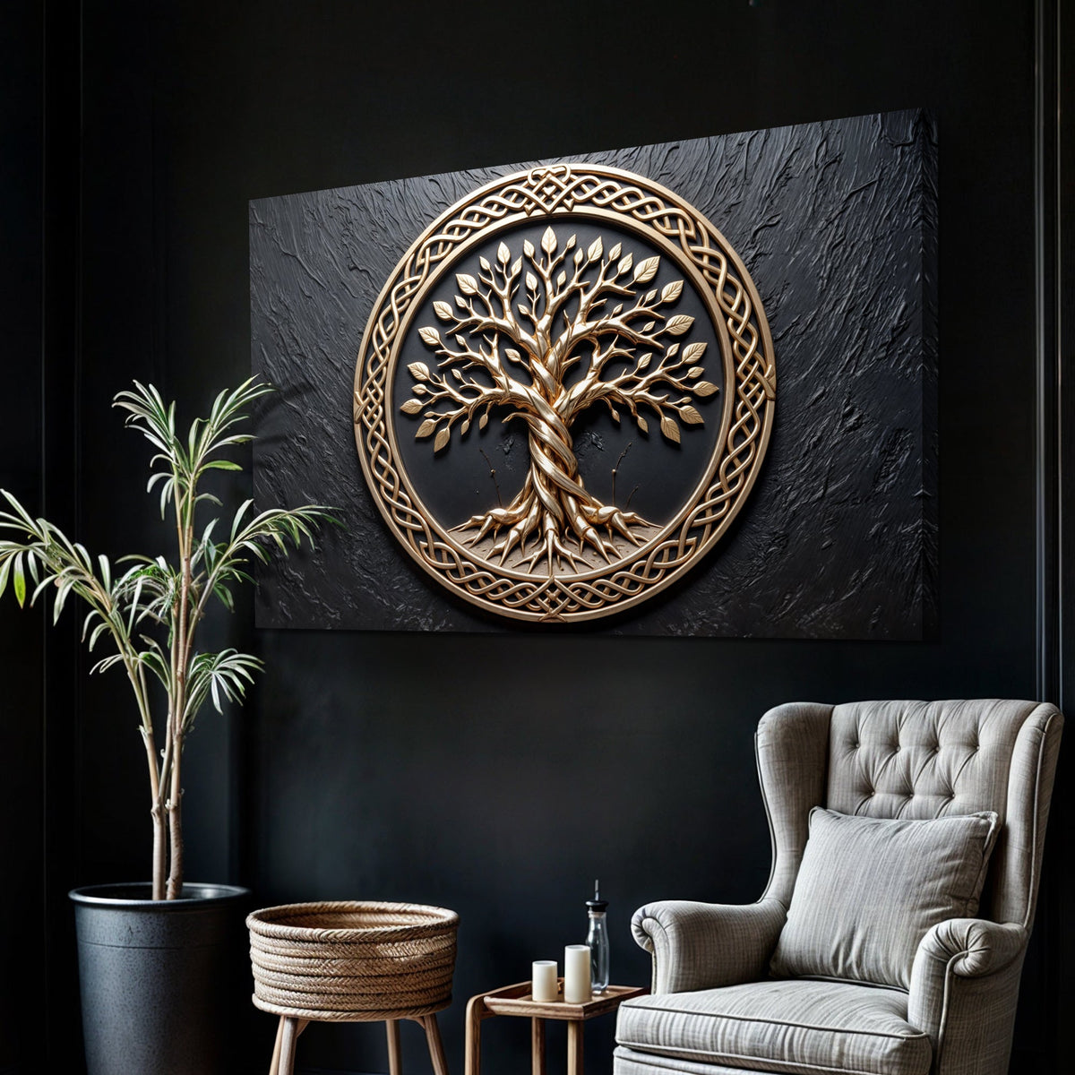 Celtic Tree of Life Canvas Wall Art V