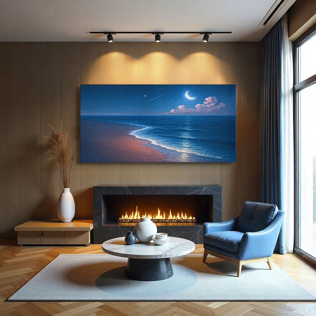 Beach Shoreline Coastal Canvas Wall Art V