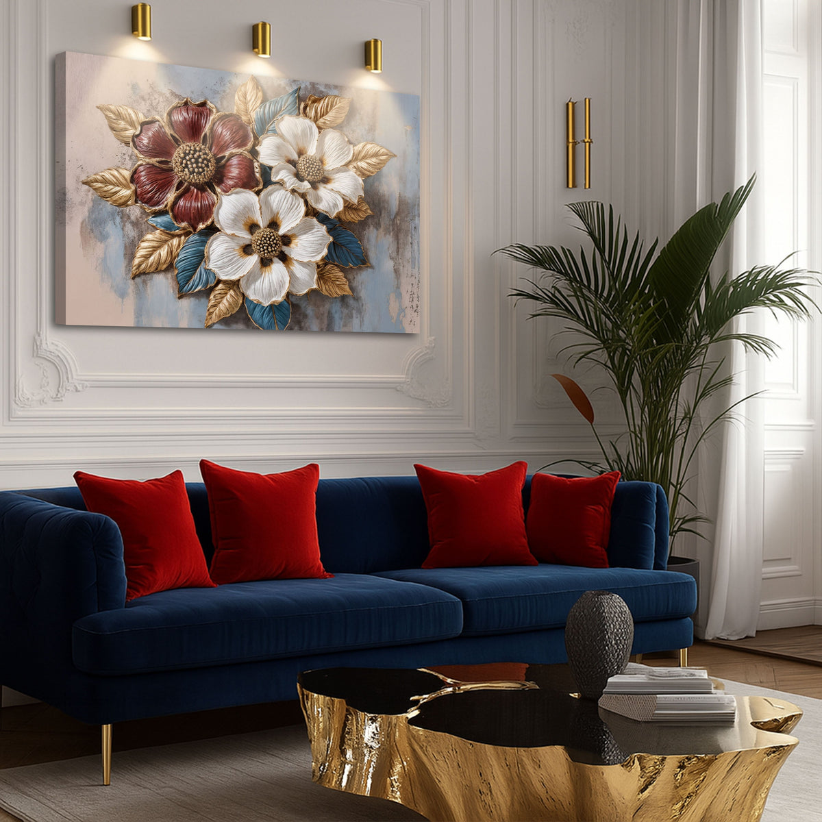 Floral Symphony Canvas Wall Art II