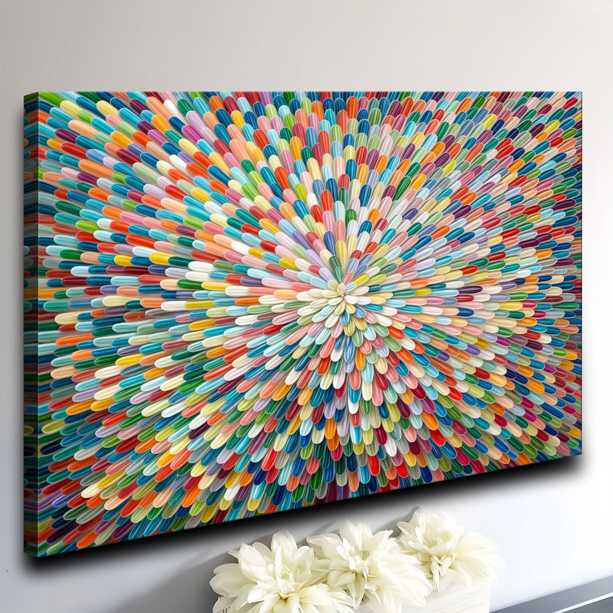 Radiant Bloom Abstract Canvas Wall Art