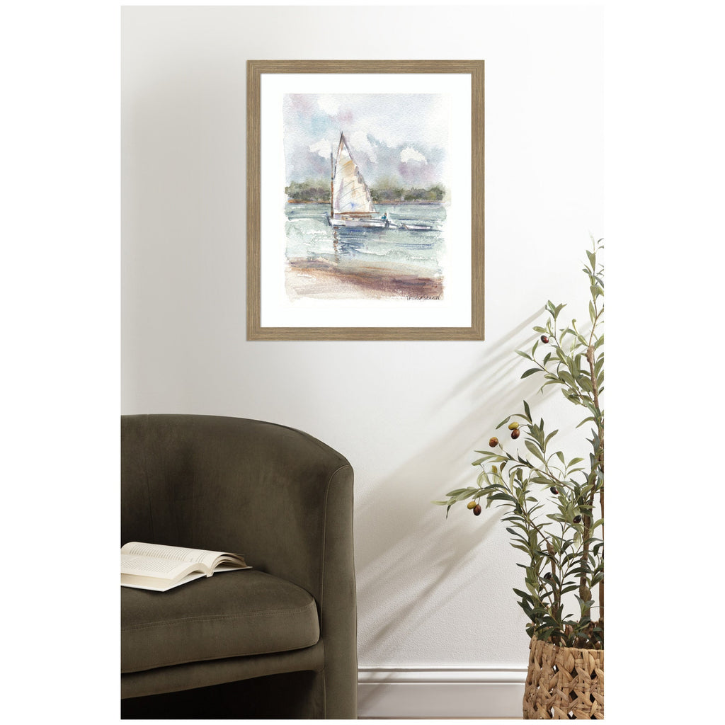 Framed Art 1 Maryanne Welch Chatham Fog Sailboat by Patricia Shaw