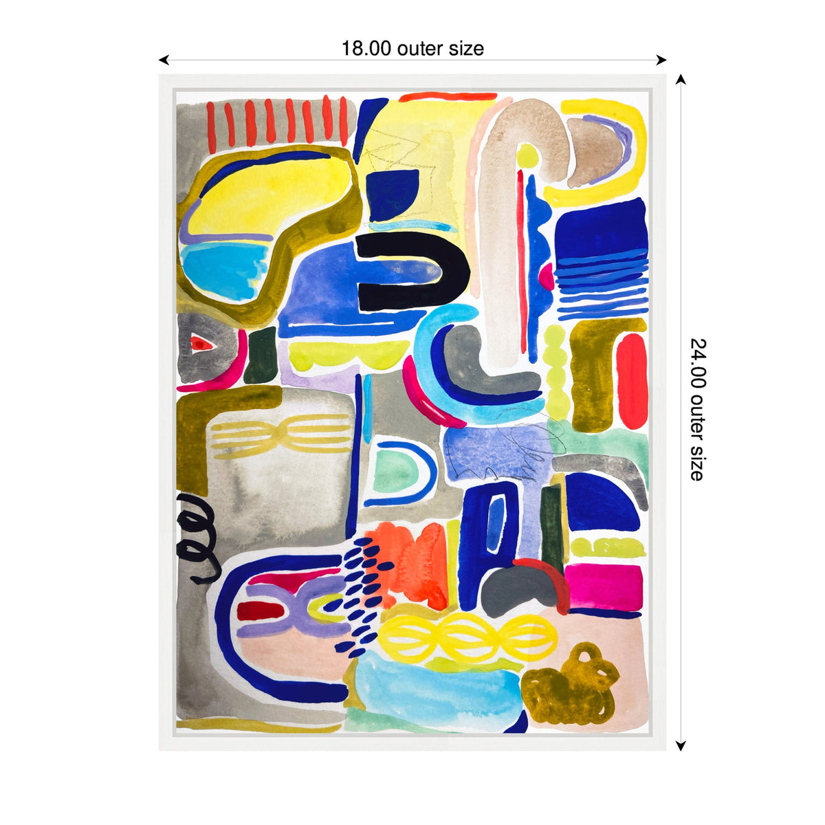 Sylvie Abstract 06 Framed Canvas by Emma Daisy