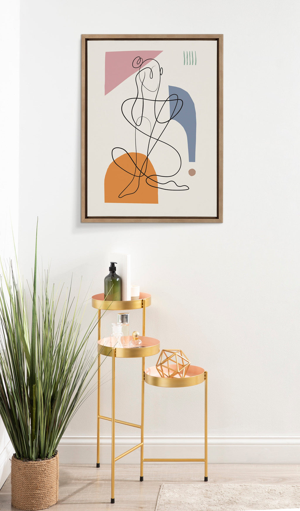 Sylvie Thinking of You Framed Canvas by Rachel Lee 3 Birdies Studio