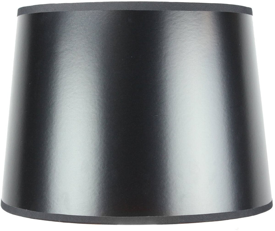 Home Concept Black Parchment Gold-Lined Drum Lamp Shade - 14"W x 10" Slant Height