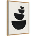 Sylvie Black Geometric Abstract 1 Framed Canvas by July Art Prints