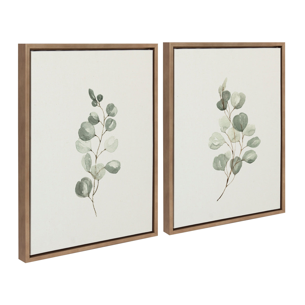 Sylvie Eucalyptus Framed Canvas Set of 2 by Maja Mitrovic of Makes My Day Happy