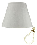 Home Concept Clip-On Fitter Textured Oatmeal Empire Hardback Lamp Shade - 9" Top x 16" Bottom x 12" Slant Height