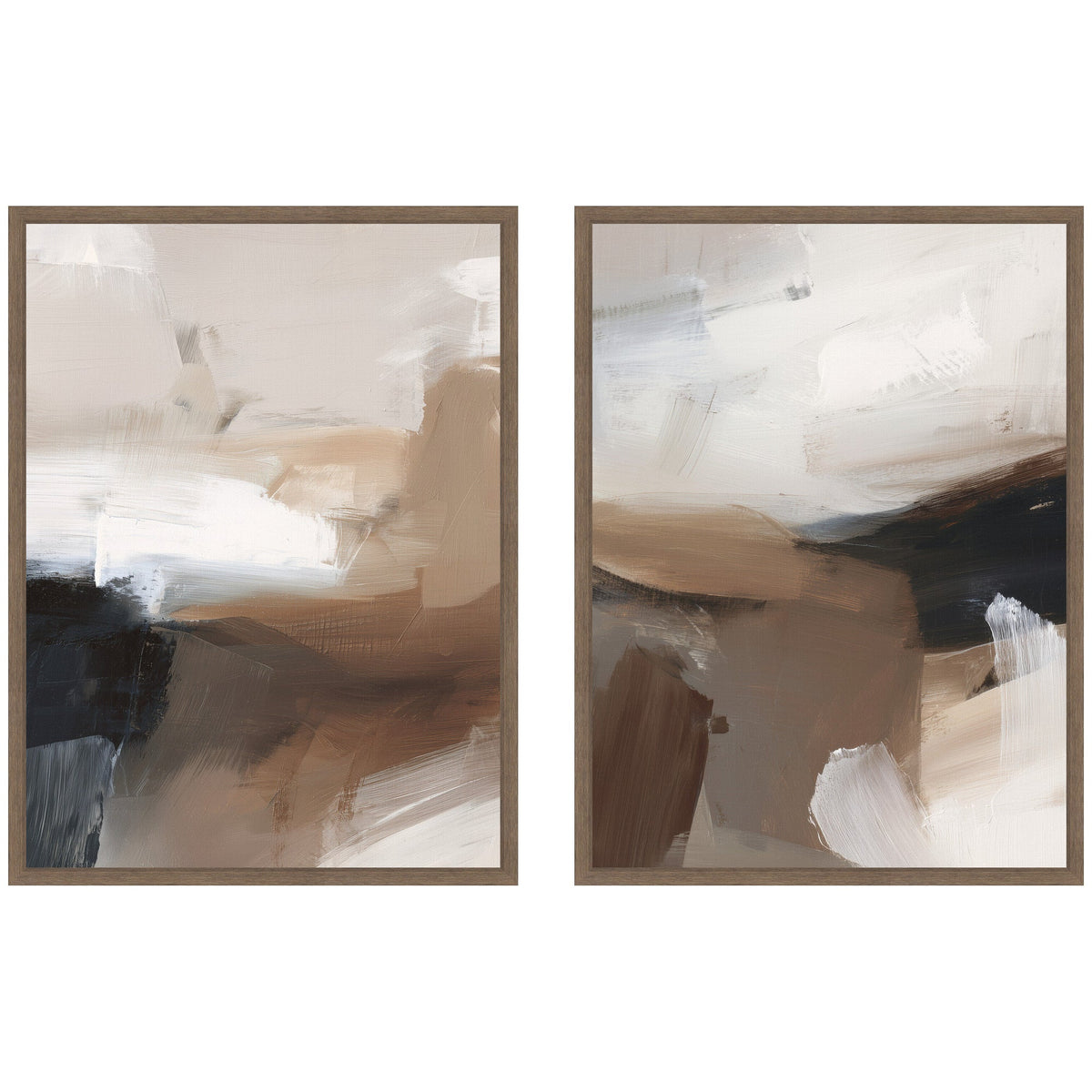 Layered Ground No. 1 & No. 2 2 Piece Framed Canvas Wall Art Set by Amy Lighthall