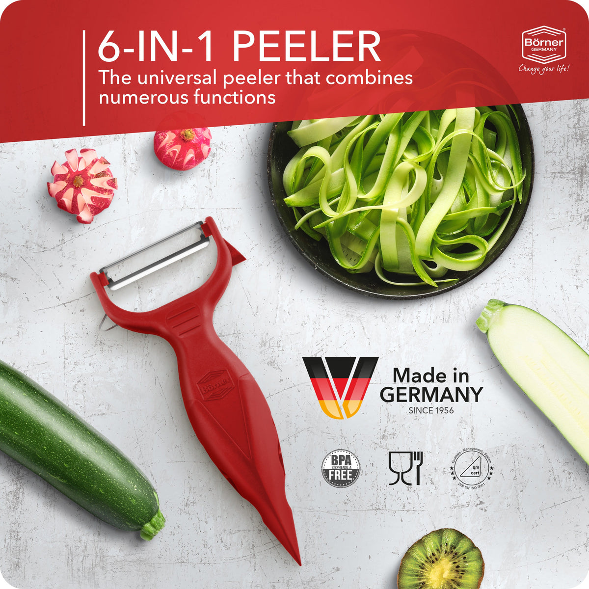 Börner 6-in-1 Vegetable Peeler