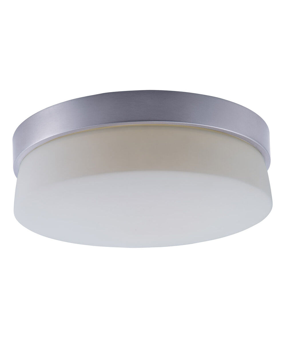 Maxim Flux 11"W 1-Light LED Flush Mount Light Fixture Satin Silver Finish