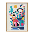 Sylvie Mid Century Modern Lemur Framed Canvas by Rachel Lee of My Dream Wall