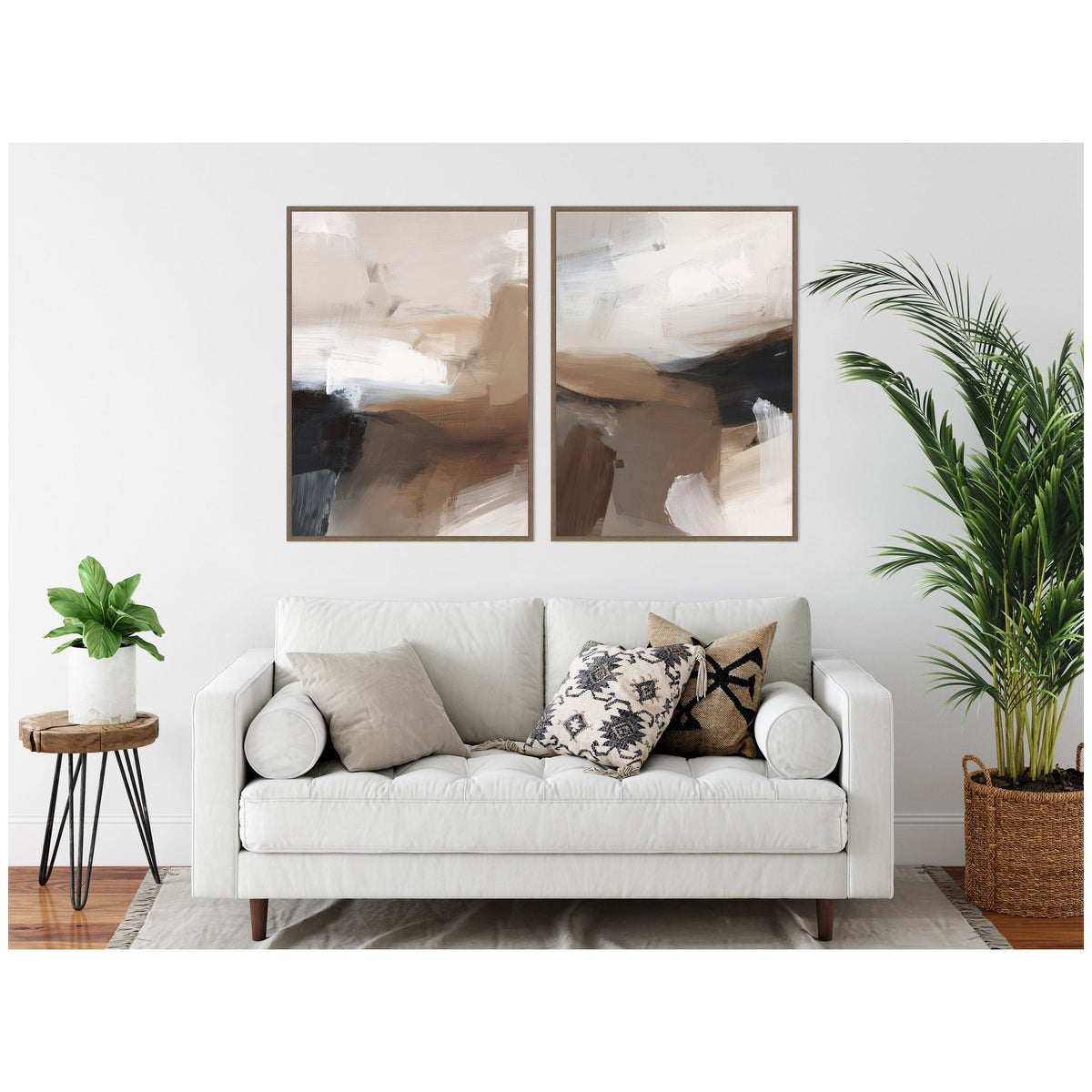 Layered Ground No. 1 & No. 2 2 Piece Framed Canvas Wall Art Set by Amy Lighthall