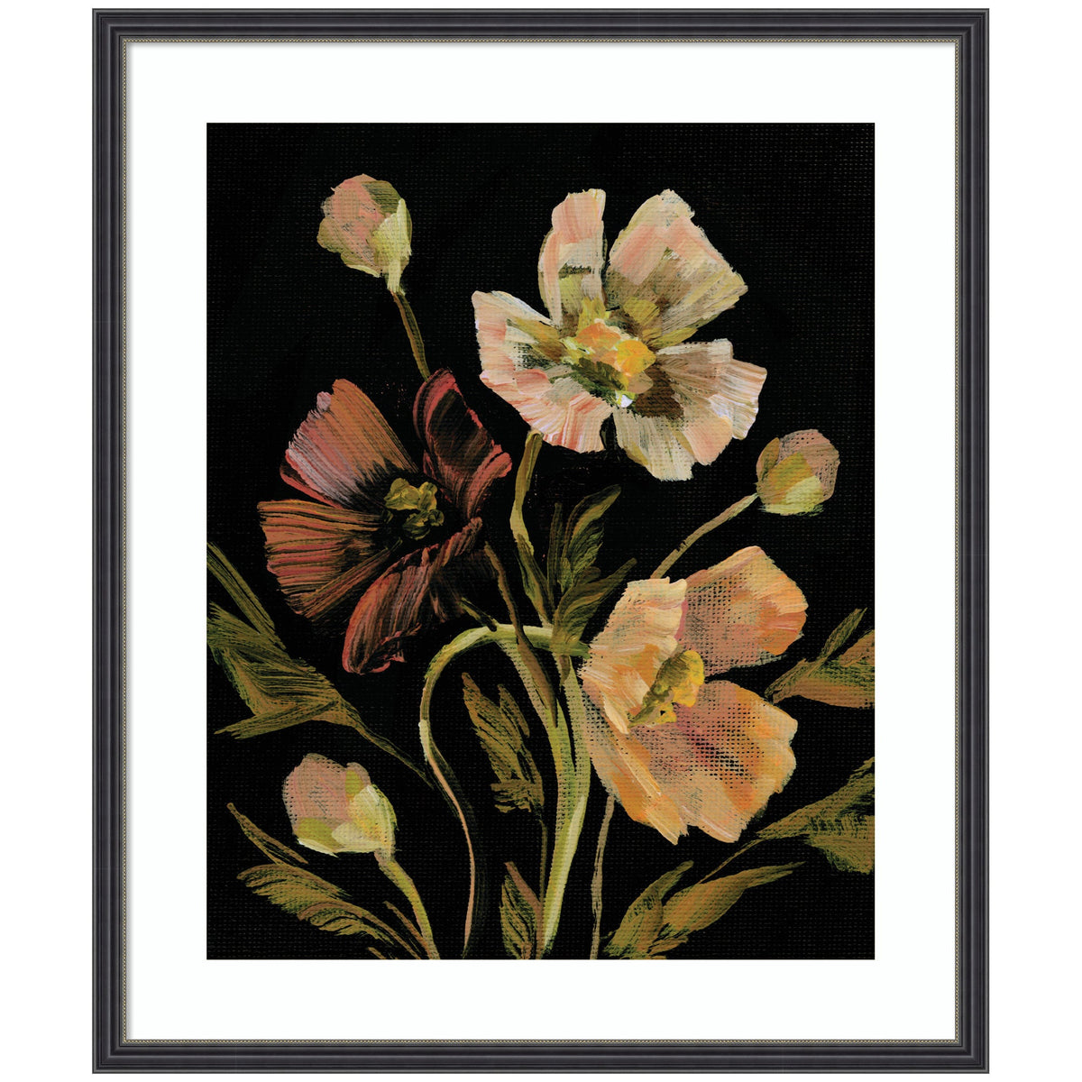 Framed Art Moody Floral 5 by Annie Quigley