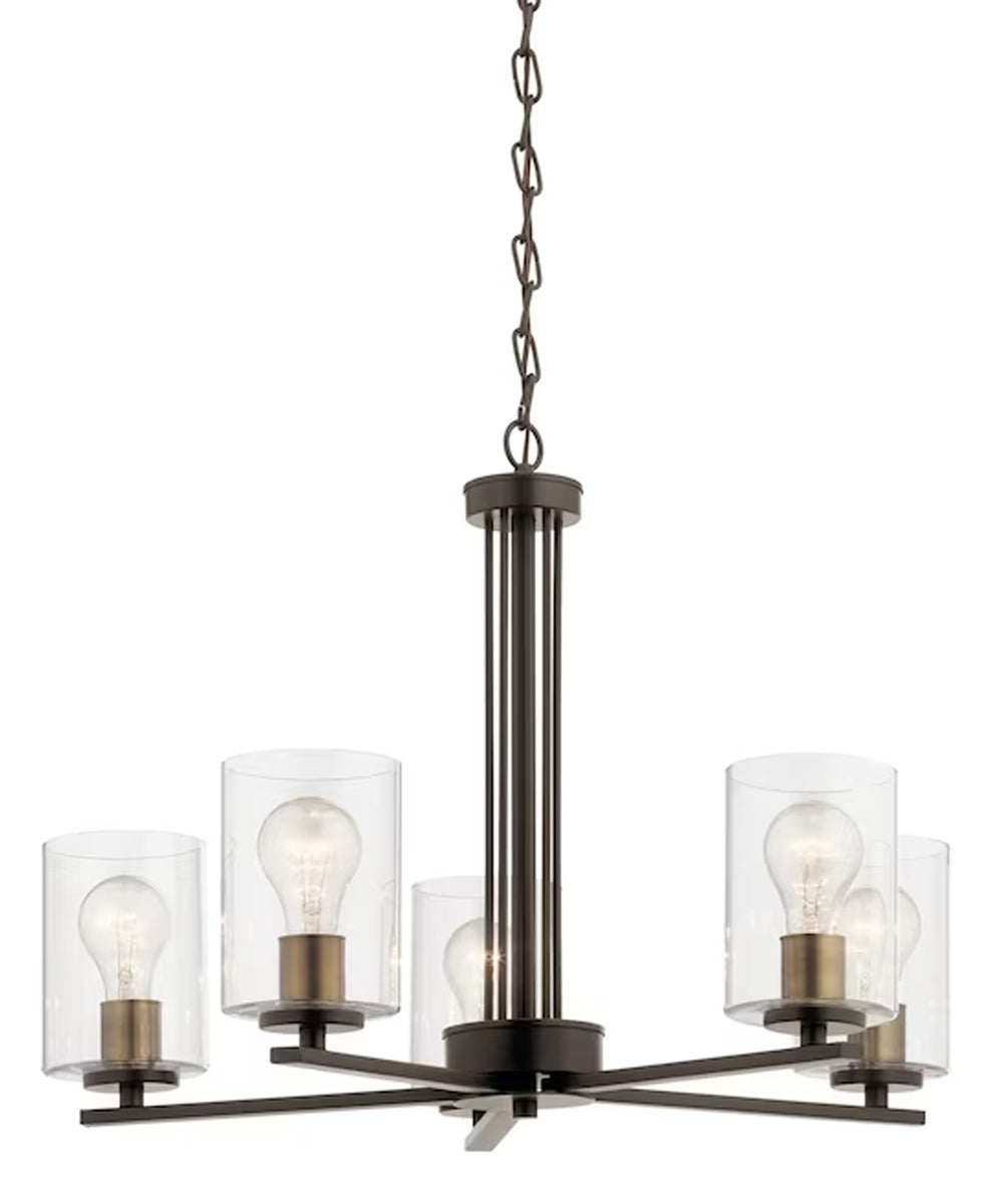 Kichler Fontella 24"W 5-Light Chandelier Olde Bronze Finish