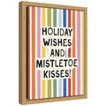 Holiday Wishes by Kikiandnim Framed Canvas Wall Art Print