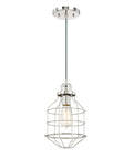 Capital Lighting Daudin 1-Light Pendant Light, Polished Nickel, 7.5"W