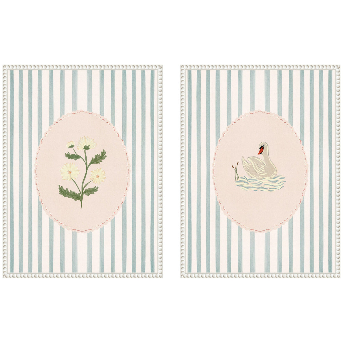 Striped Heritage 2 Piece Framed Canvas Wall Art Set by Nikita Jariwala