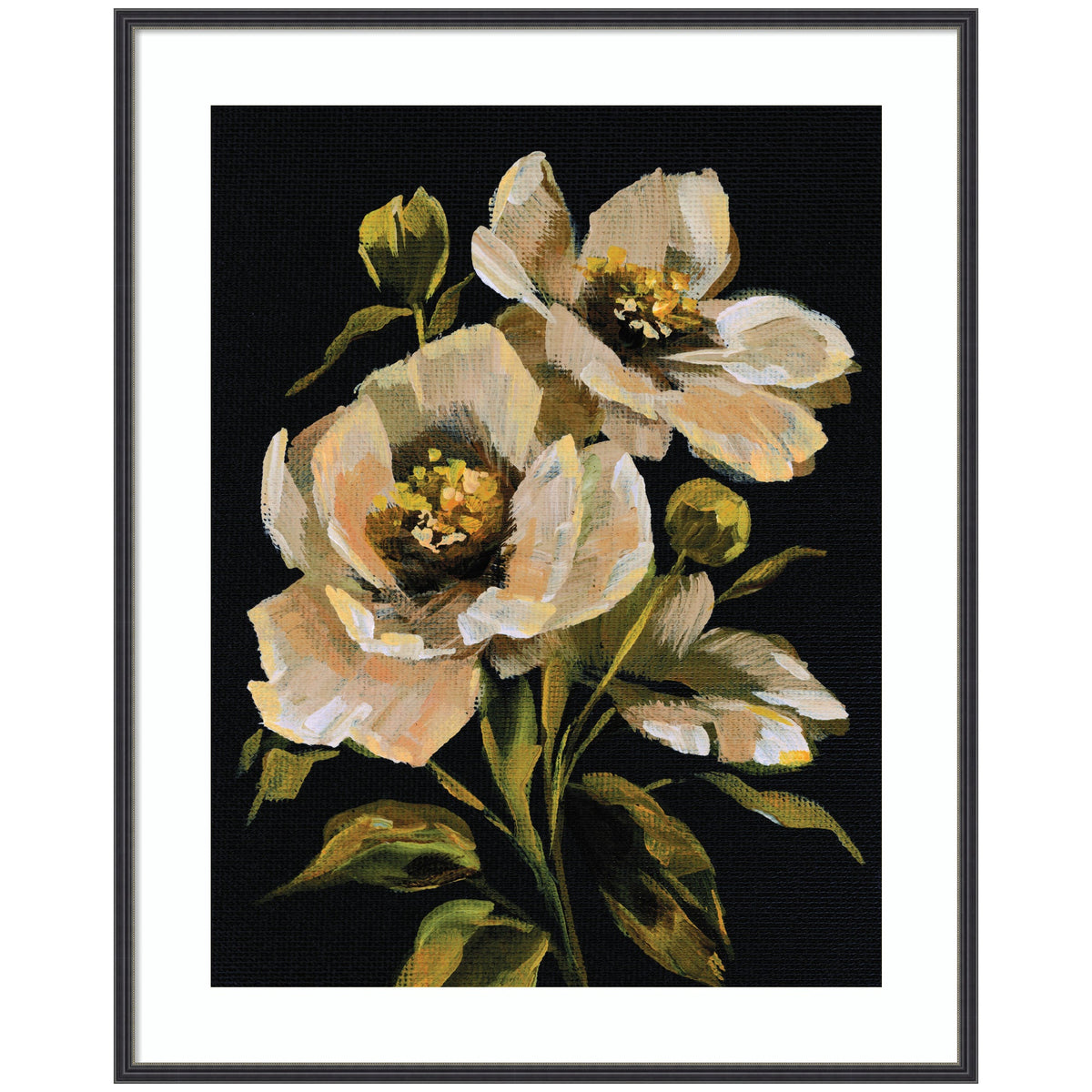 Framed Art Moody Floral 8 by Annie Quigley